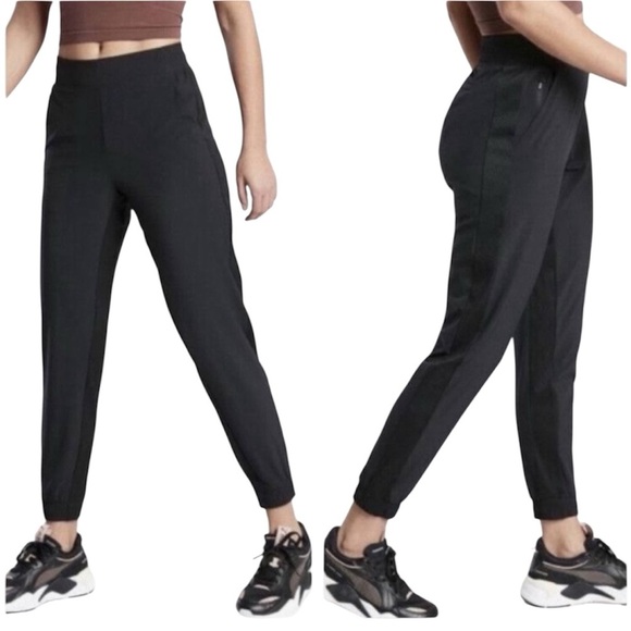 Athleta | Women’s Black Textured Brooklyn Pants Size 4 - Picture 1 of 9